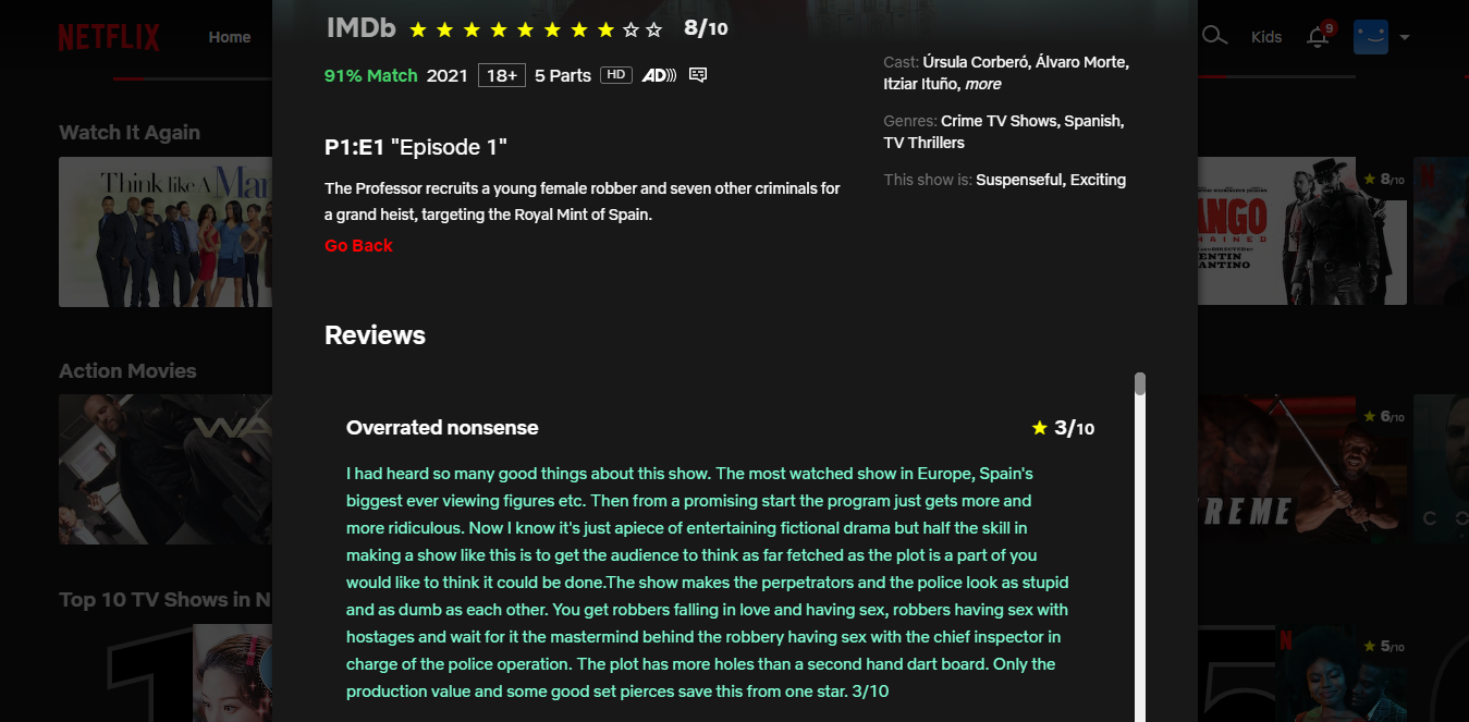 Image showing get IMDb movie reviews while browsing Netflix!