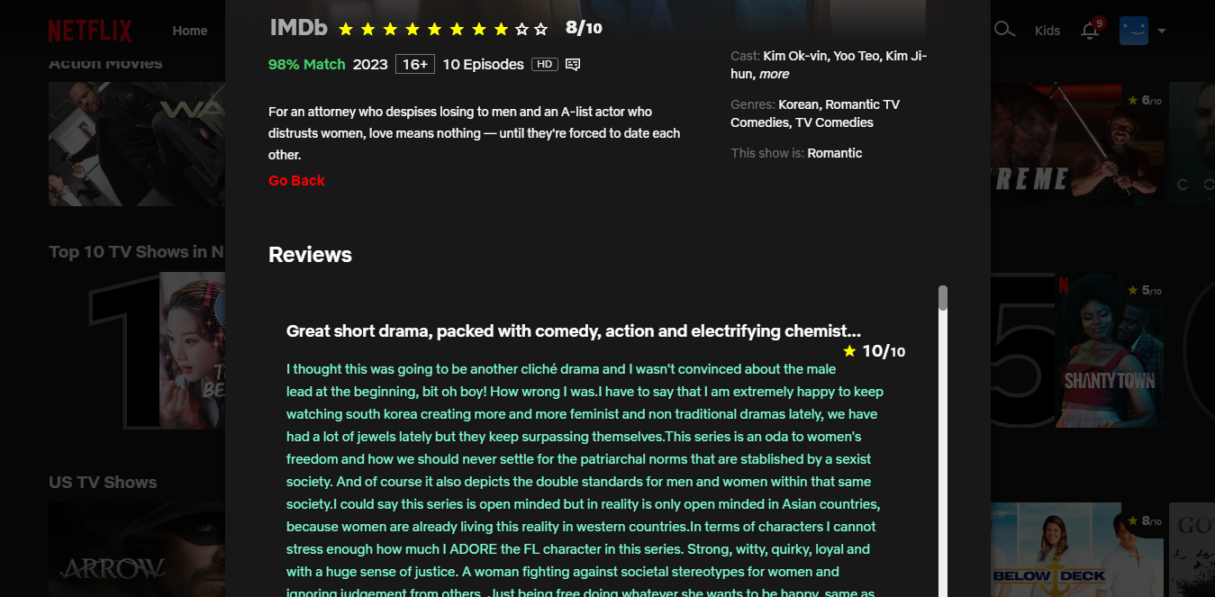 Image showing access IMDb's in-depth movie reviews for Netflix titles!